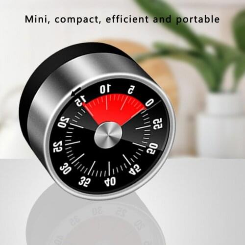 New Stainless Steel Visual Timer Mechanical Kitchen Timer 60-Minutes Alarm Cooking Timer With Loud Alarm Magnetic Clock Timer