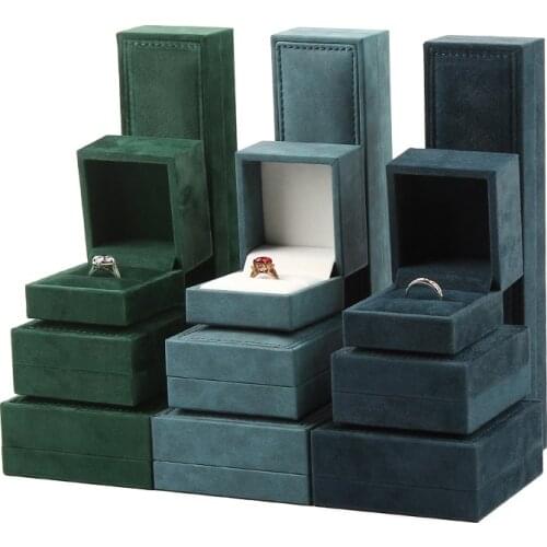 2020 new thick-sided jewelry box/ring box necklace storage box/high-end jewelry gift case