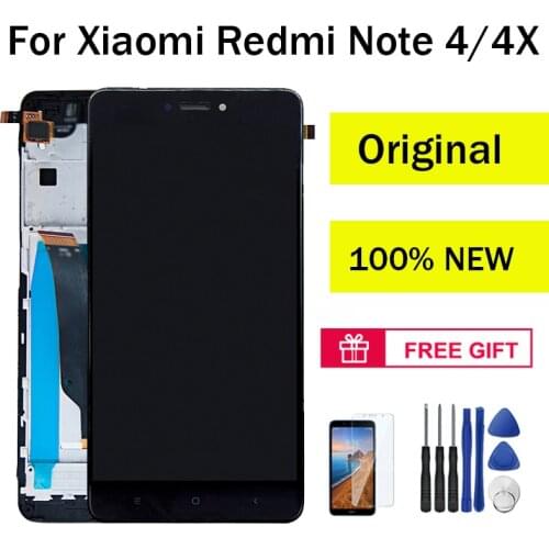 AUMOOK Original LCD Display for Xiaomi Redmi Note 4 with Frame Touch Screen LCD Digitizer Redmi Note 4X Replacement LCD Screen
