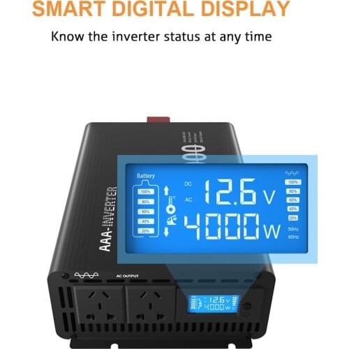 Overload Protection Power Converter inverter 12v 24v 48v 220v pure xine wave 8000w Adapter Water pump 50Hz 60Hz Voltage Socket