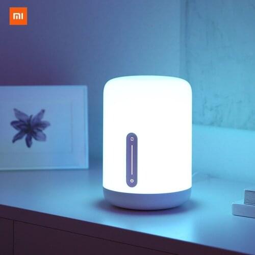 Xiaomi Mijia Bedside Lamp 2 Smart Light Voice Control Touch Switch Mi Home App Led Bulb For Apple Homekit Siri & Xiaoai Clock