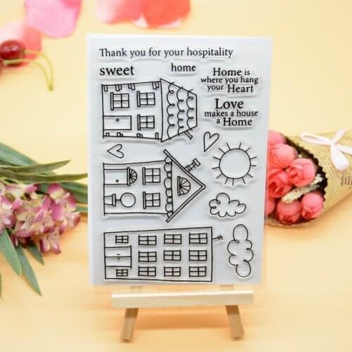 House Transparent Clear Silicone Stamp/Seal for DIY scrapbooking/photo album Decorative clear stamp sheets
