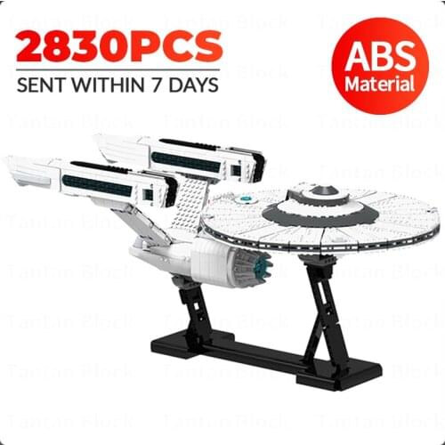 MOC Interstellar Space Travel Treks U.S.S. Enterprised NCC-1701-A Spaceship Building Blocks Star Ship Model Bricks DIY Toys Gift