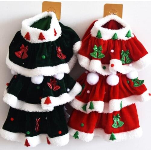 Christmas Dog Dress Winter Pet Dog Clothes Jacket Coat Dog Costume Dog Chihuahua Princess Dresses Pet Clothing