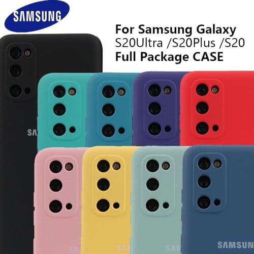 Samsung Silicone Cover Soft Liquid Silicone Office Solid color Style Case for Galaxy S20 S20 Plus S20 Ultra With Logo