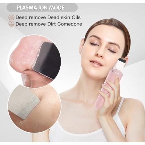 Ultrasonic Skin Scrubber Vibration Face Spatula Blackhead Remover Facial Scrubber Shovel Clean Facial Massager Skin Care Tools