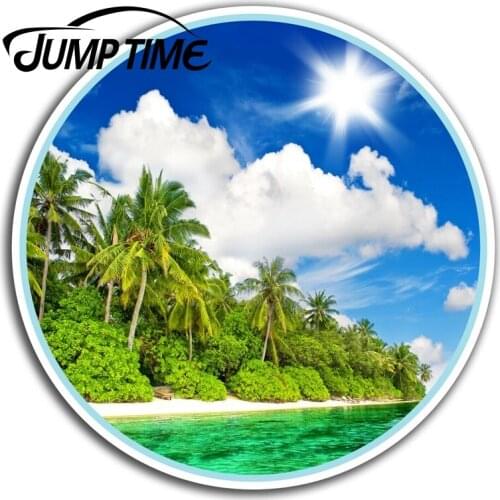 Jump Time Beautiful Island Vinyl Stickers - Travel Sticker Laptop LuggageDecal Car Window Bumper Car Accessories