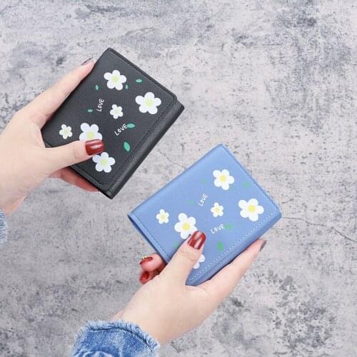 2021 Womens Fashion New Printed Wallet Womens Short Fashion Small Fresh Wallet Womens Wallet Purse