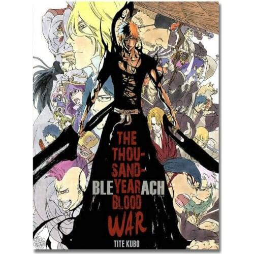 098 Bleach Dead Rukia Ichigo Fight Japan Anime Wall Silk Cloth Poster Art Decoration Gift