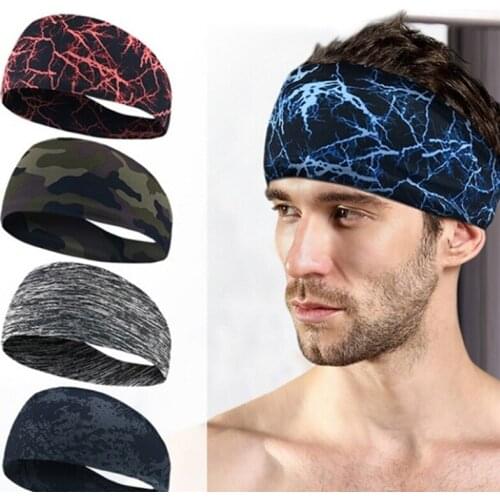 1PC Sports Safety New Unisex Absorbent Sport Yoga Running Men Sweat Headband Cycling Gym Sweatband Stretch Hair Bands For Women