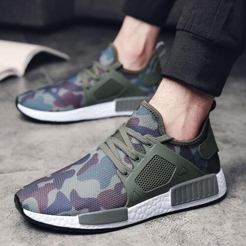 2019 Fashion Camouflage Men Mesh Shoes Sneakers Spring Students Lightweight Casual Shoes Extra Large Casual Shoes Men 39-48