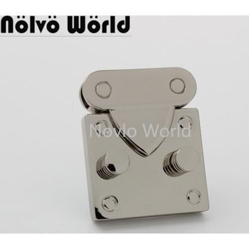 5-15 sets 4 colors 39*48mm rectangle shaped press lock for luxury bag metal clasp chains purse accessories