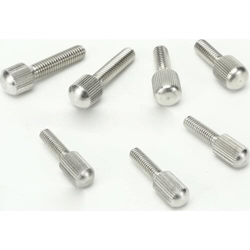 5pcs M2 M2.5 M3 M4 M5 M6 small round head knurled hand screw screws GB836 304 stainless steel