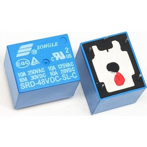 50PCS/lot power Relay SRD-48VDC-SL-C 48V 10A 250VAC 5PIN T73 new and original Relays