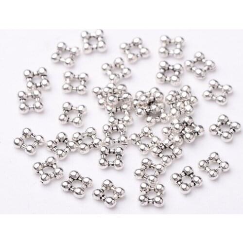 700pcs Tibetan Style Antique Silver beads 5x5x2mm for jewelry DIY making Accessories,Lead Free and Cadmium Free, Hole: 2mm