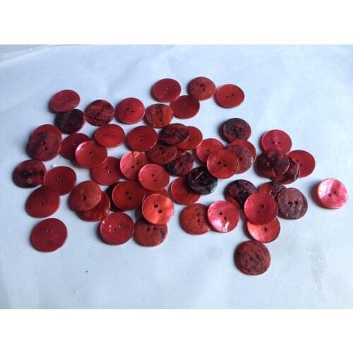 Scrapbook None New 2016 Sewing Accessories Botones Supplies 20mm Red Color Natural Akoya Shell Thickening Real Buttons 50pcs
