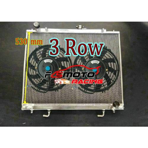 Aluminum Radiator + Fan For Mitsubi-shi Pajero III Shogun/Sfx V60/V70/V80 NM NP NS NT 4M40/4M41 2.8/3.2 TD/Di-D V6 2000-ON AT/MT