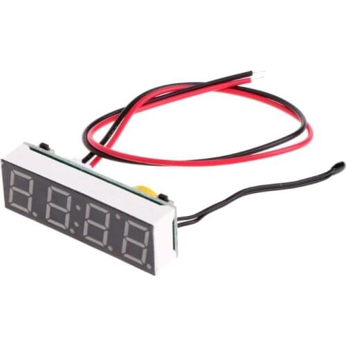 New Useful Digital Car LED Electronic Clock Time Temperature Voltage 3 in 1 Meter 12V 5-20V W91F