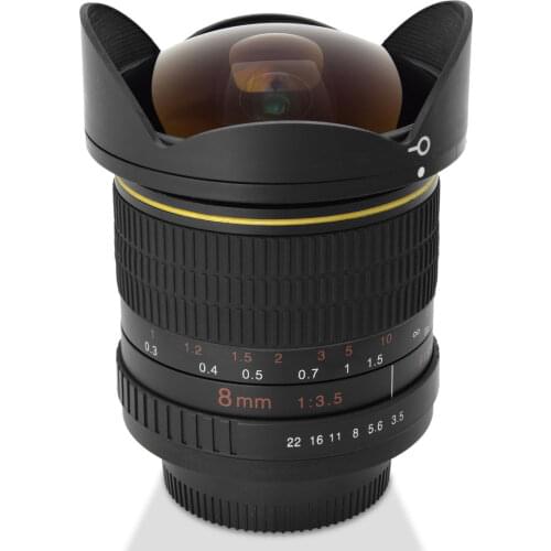 JINTU 8mm F/3.0 Wide Angle Lens Fisheye Lense for Canon EOS T7 T7i SL1 60D 77D 80D 5D III 5D IV 1D 750D 80D 90D Camera