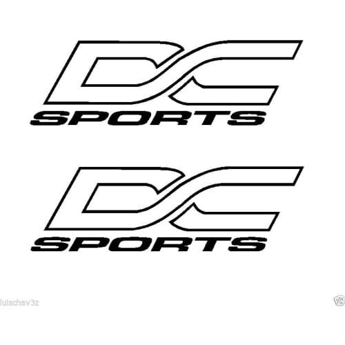 For 2Pcs (2)DC Sports Car Racing Window Decal Sticker Styling