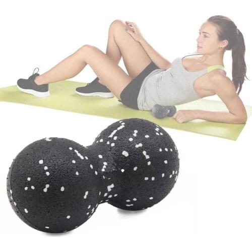 Yoga Massage Roller Ball Peanut Double Lacrosse Spiky Fasciitis Mobility Relief Myofascial Foot Back Ball For Plantar Pain W1E6