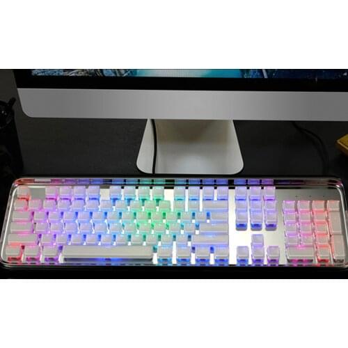 Crystal Pudding Keycaps Keycap Set with Translucent Layer Full 108 Key Set