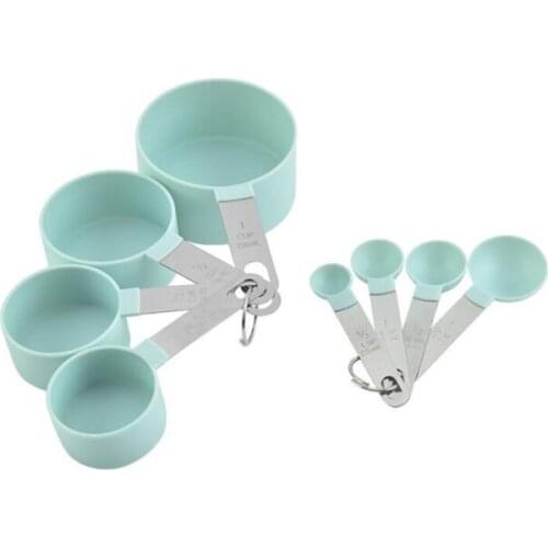 With Stainless Steel Handles Measuring Cups And Spoons Set Kitchen Utensils Scale Obvious Easy To Clean Bakeware Baking Tool