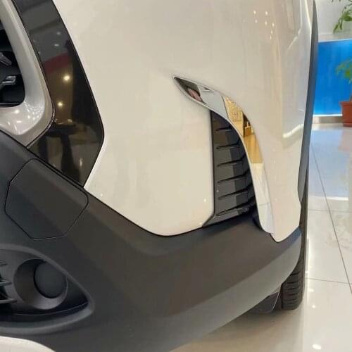 For Toyota Corolla Cross 2020 2021 ABS Front Fog Light Cover Trims Front Bumper FogLight Lamp Molding Garnish Accessories