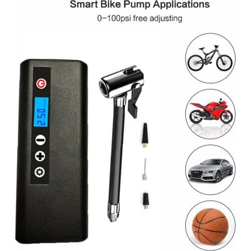 Portable Pump Inflator Electric Bike Air Inflator 150 PSI Car Air Compressor Inflator Cordless Tire Pump for Ball Bike Car