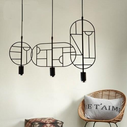 Personality Nordic originality geometry simplicity, modern restaurant bar iron decorative Pendant Lights LO7193