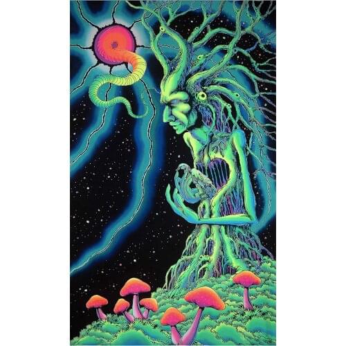Psychedelic Tapestry Tree Wall Hanging Fantasy Tapestry