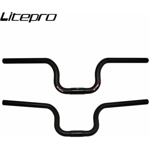 Litepro Carbon Fiber Swallow-shaped Handlebar For Brompton Bent Bar 25.4*580MM 140MM Lifting 412 Folding Bike Handle