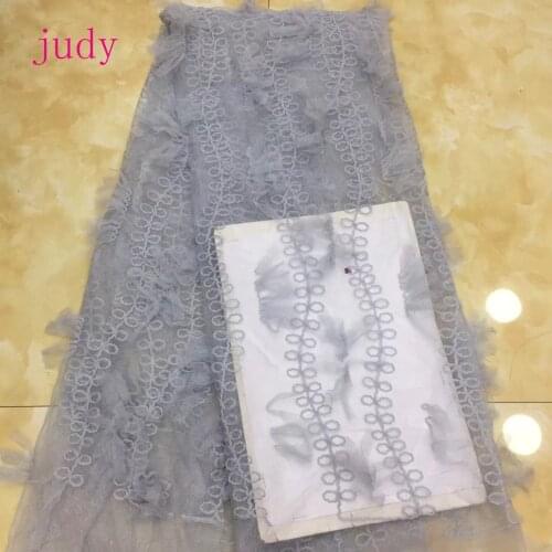 Stock 5yards/bag XX18# 4-colour plaid embroidery bouffant mesh fringed fabric used in wedding dresses Free shipping