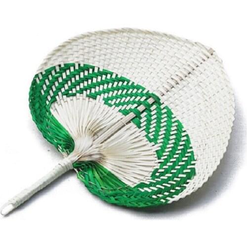 Vintage Cooling Fan Summer Cooling Fan Pure Natural Handmade Heart Shaped Bamboo Woven Fan Artificial DIY Woven Home Decoration