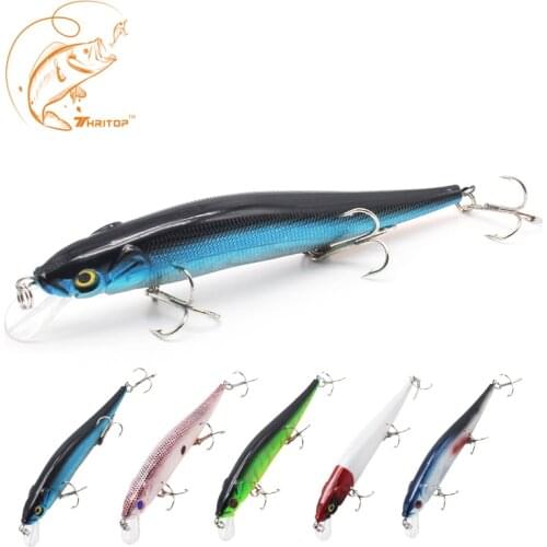Thritop Fishing Lures of High Quality Sharp Hook 120mm 13.5g with 5 Different Colors TP051 Minnow Lure Artificial Bait Fishing