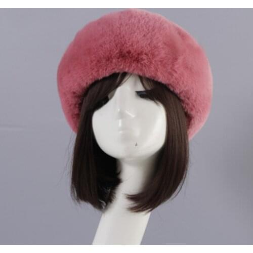 Women Winter Faux Fur Warmer Russian Cap For Girls Fashion Thick Fluffy Empty Top Russian Cap Autumn Earwarmer Outdoor Ski Hats