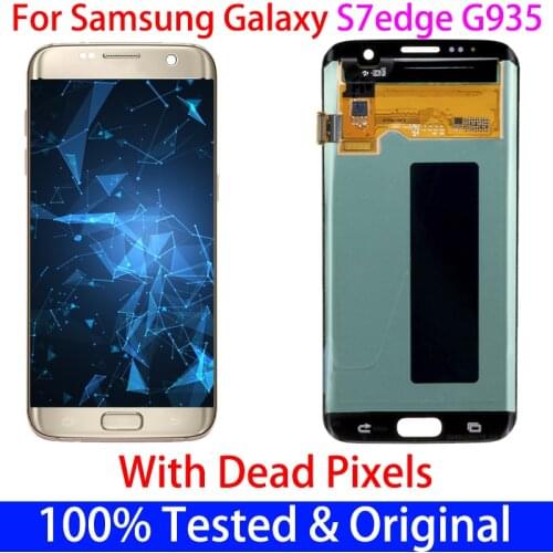 SUPER AMOLED 5.5" with Burn Shadow LCD with point for SAMSUNG Galaxy S7 edge G935 G935F Display Touch Screen Digitizer Assembly