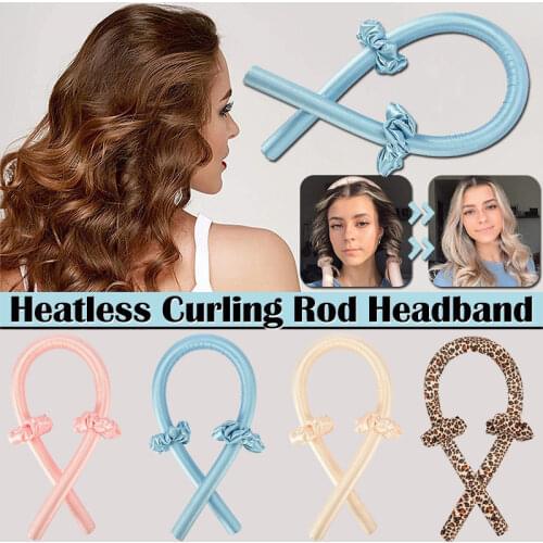 1PC Heatless Hair Curler Rod Lazy Curling Headband Hair Rollers Sponge Silk Curling Ribbon Scrunchies DIY Hair Styling Tools
