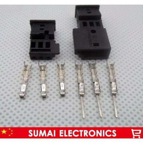 10 sets male&female Auto 3Pin connector,Car Speaker plug,Auto treble plug,1-968700-1 B / 1355620-1 for BMW car ect