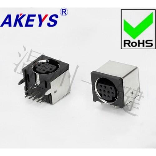 10PCS MDC-9-05a square keyboard plug DIN socket S terminal half packet 9-pin nine-core socket mother head