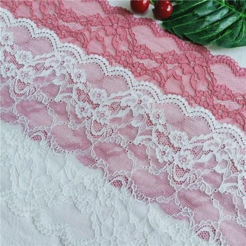 19.5cm White Tulle Mesh African Lace Stretch Fabric 2021 Couture Fit for Wedding Dresses E2707 28-2