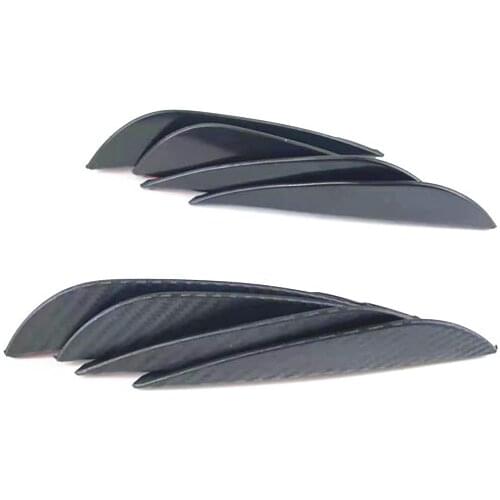 4Pcs Fiber Car Spoiler Canards Front Bumper fin for Kia Forte Ceed Stonic Stinger Rio Picanto Niro Soulster No3