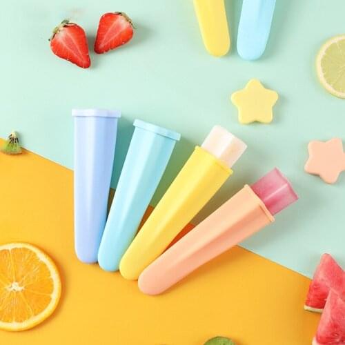 4pc/lot Star Popsicle Maker Summer Lolly Mould Kitchen DIY Food-Grade Silicone Ice Stick Form Frozen Ice Cream Pop Mold