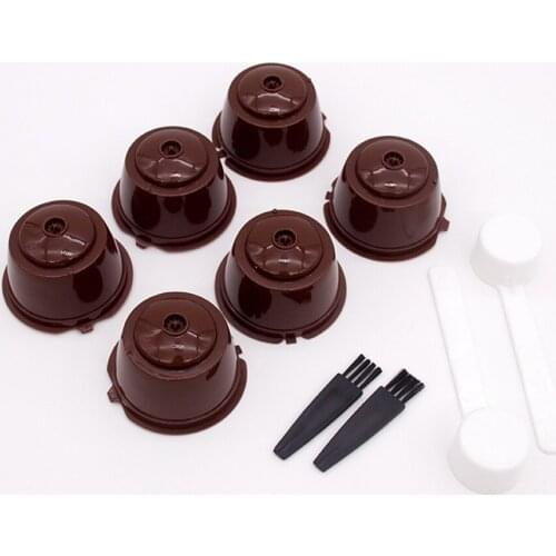 6PC Coffee Machine Reusable Capsule Coffee Cup Filter For Nescafe Refillable Coffee Cup Holder Pod Strainer for Dolce Gusto