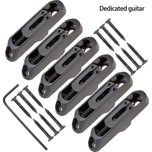 19pcs 6-string Electric Guitar Bridge Accessories Dedicated Single Independent Bridge Saddle Tail Plate Guitar Accessories