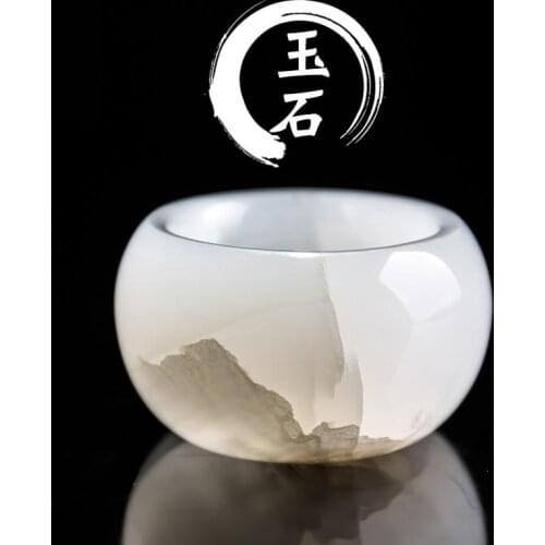 Jade Cup Master Single White Porcelain Handmade Tea Personal