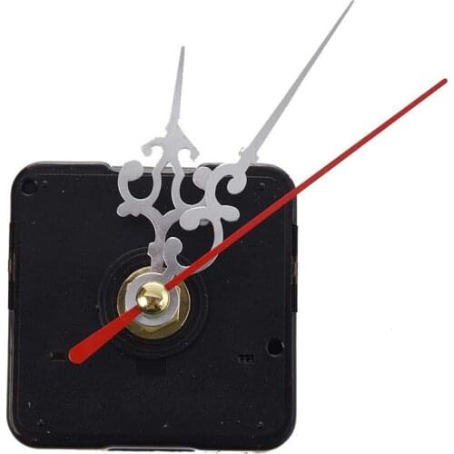 Clock Movement Mechanism with Silver Hour Minute Red Second Hand DIY Tools Kit