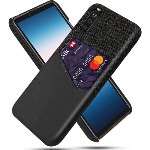 Business Phone Case For Sony Xperia 10 III Case Xperia 10III Febric Card Holder Cover For Sony Xperia10 III 6.0" 2021 Coque