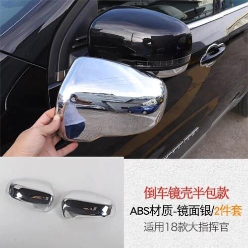 For Jeep Grand Commander 2018 2PCS ABS Chrome Car Side Door Rearview Mirror Protect Frame Cover Trims Car Styling Accessories