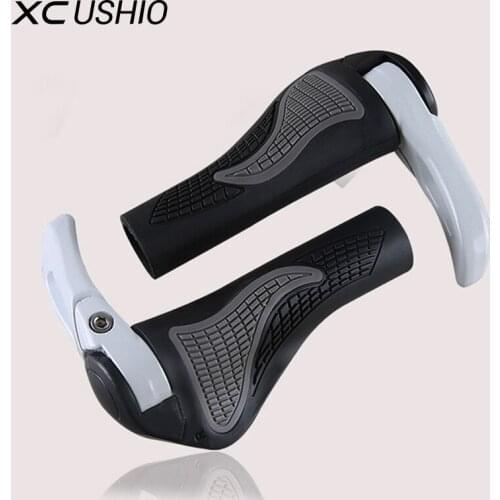 Mountain Bike Bicycle Ergonomic Handlebar Grips Aluminum Alloy Integrated Durable Anti-slip Rubber Road Bikes Handlebar Part